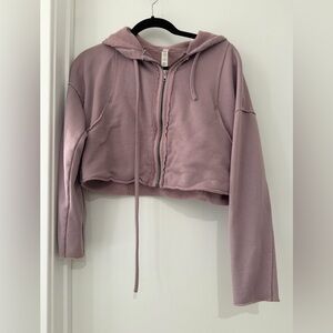 ALO Mauve Cropped Hoodie